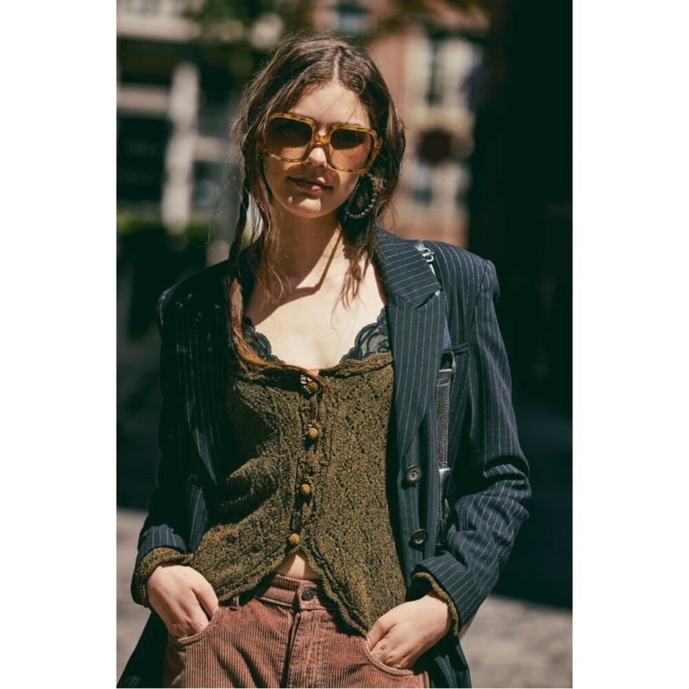 Free People Good Luck Cord Barrel Jeans Tan Brown Neutral Size 27 Corduroy - Picture 15 of 15